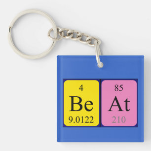 Beat Periodic Table name keyring Schlüsselanhänger