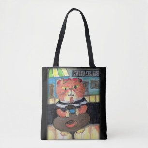 Beat Poet Coffeehouse Katzenvolk Kunst Tasche