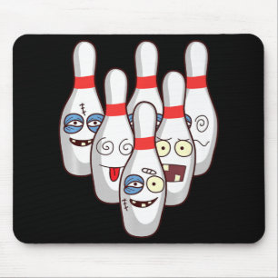 Beat Up Bowling Buttone Niedlich Duckpins T-Shirt Mousepad