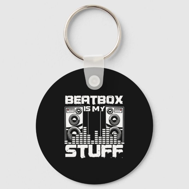 Beatbox ist mein Stuff Rap Hiphop Beatboxer DJ Ges Schlüsselanhänger (Vorderseite)