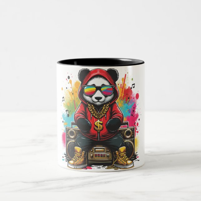 Beatbox Panda: Styling Zweifarbige Tasse (Mittel)
