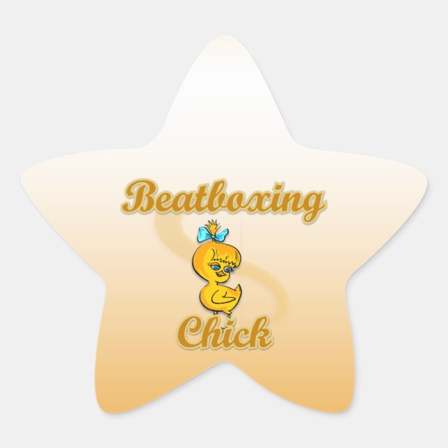 Beatboxing Chick Stern-Aufkleber (Vorderseite)