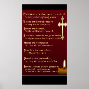 Beatitudes Christliche Geschenke Poster