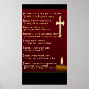 Beatitudes Christliche Geschenke Poster