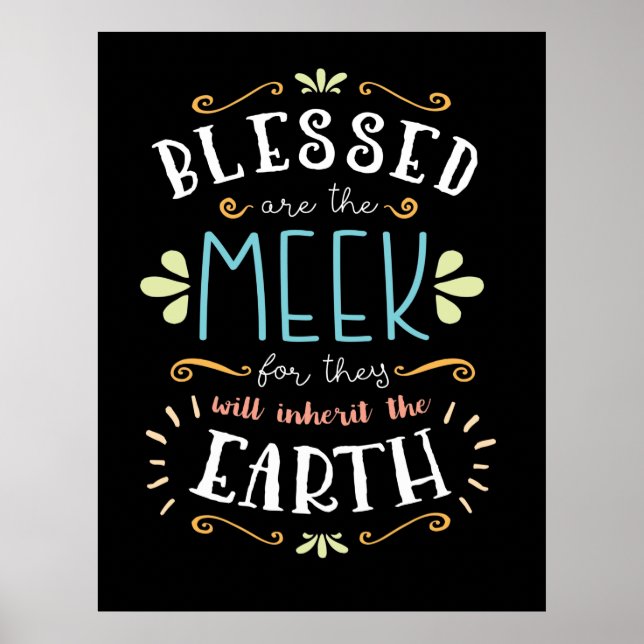Beatitudes, gesegnet sind die Meek Poster (Vorne)