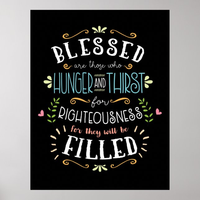 Beatitudes - Hunger und Durst für Gerechtigkeit Poster (Vorne)