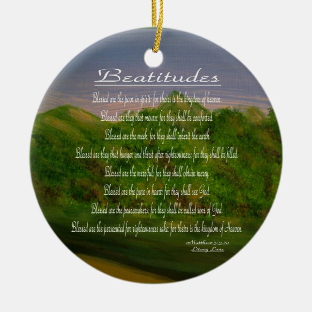 Beatitudes Keramik Ornament (Vorne)