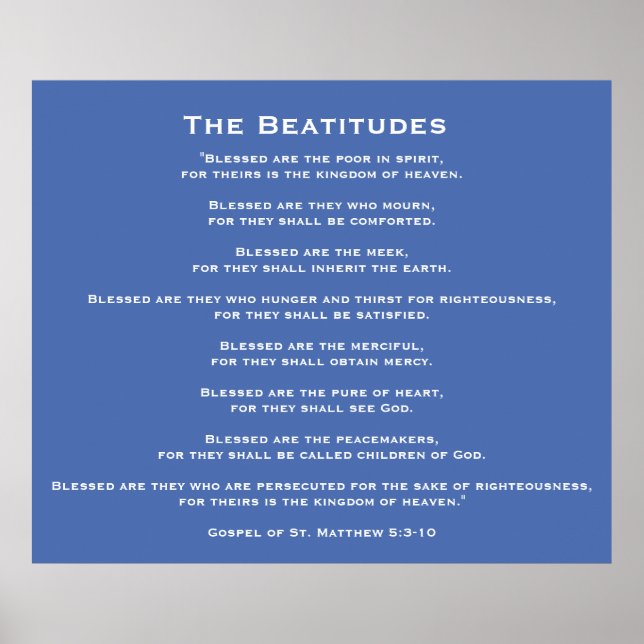 Beatitudes of Jesus Poster (Vorne)