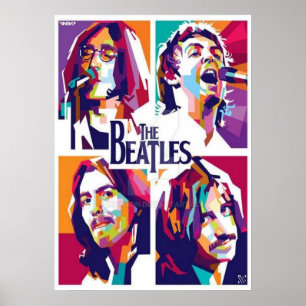 Beatles, Klassik Rock, Vintage Band, britische Mus Poster