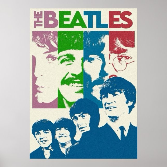 Beatles, Klassik Rock, Vintage Band, britische Mus Poster (Vorne)