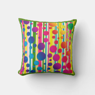 [Beatnik-Blasen] Retro-Polka-Dot gestrichen Grün Kissen