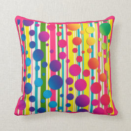 [Beatnik-Blasen] Retro-Polka-Dot gestrichen Rosa Kissen