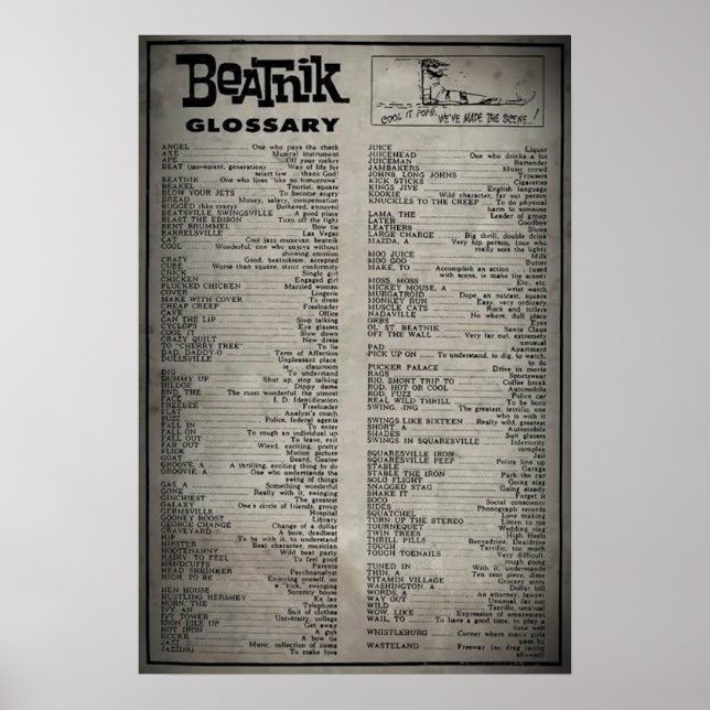 Beatnik Glossary (Plakat) Poster (Vorne)