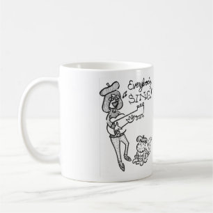 Beatnik-Küken-und Eddie-Kaffee-Tasse Kaffeetasse