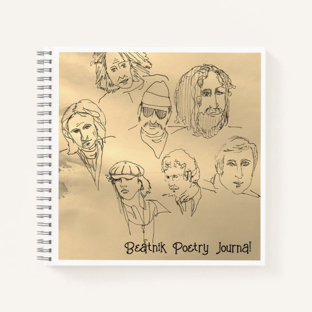 Beatnik Poetry Journal Notizbuch (Vorderseite)