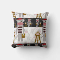 Beatnik Sock Monkey Poesie Party Spaß Cartoon Art