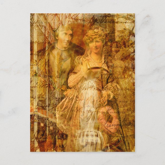 Beatrice und Benedick Postkarte (Vorderseite)