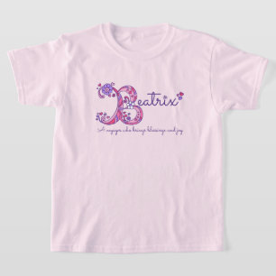Beatrix girls B name bedeutet monogramm-Shirt T-Shirt
