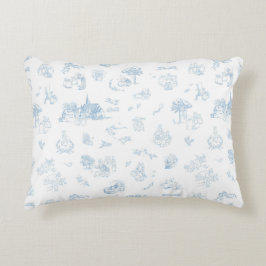 Beatrix Peter the Rabbit Toile Chinoiserie Blue Dekokissen