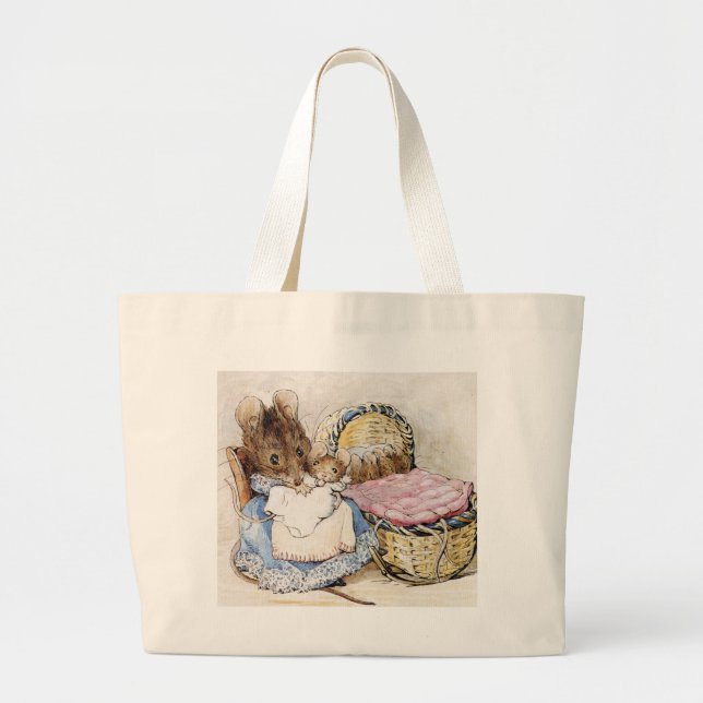 Beatrix Potter, Hunca Munca, Vintag Jumbo Stoffbeutel (Vorne)