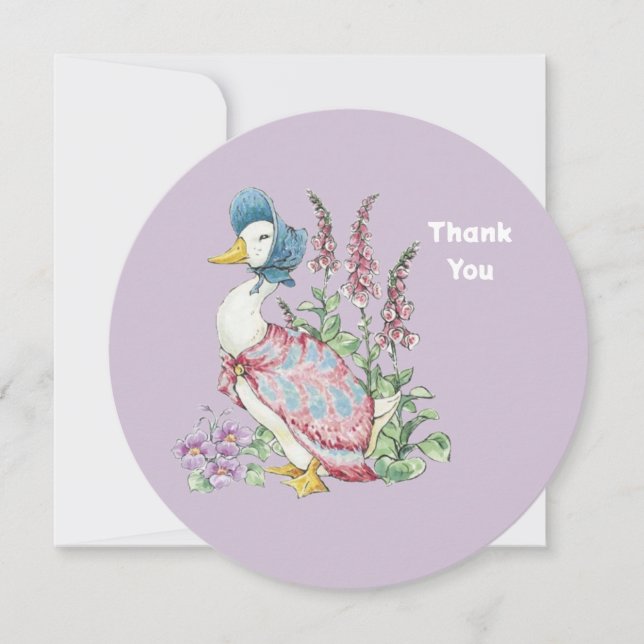 Beatrix Potter Jemima Puddleduck Vintag Dankeskarte (Vorderseite)