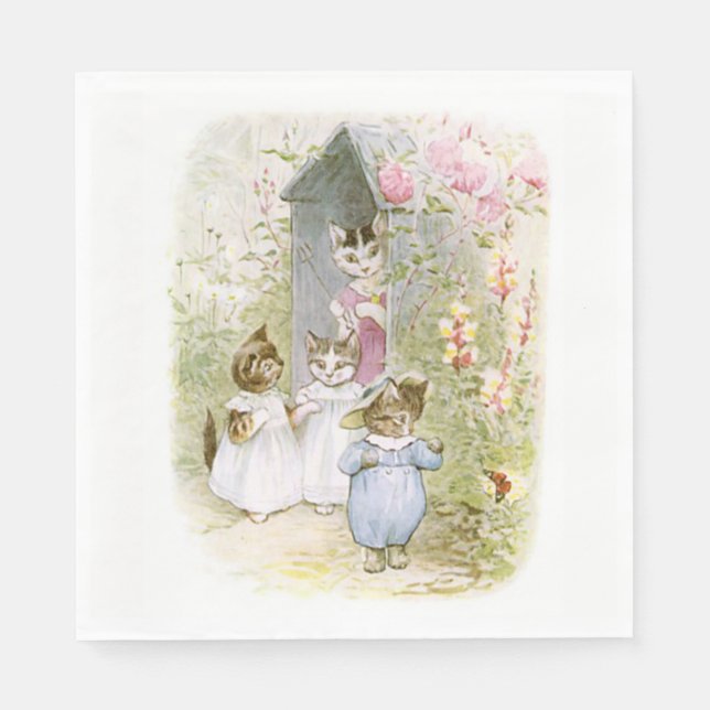 Beatrix Potter, Mittens Kitten, Serviette (Vorderseite)