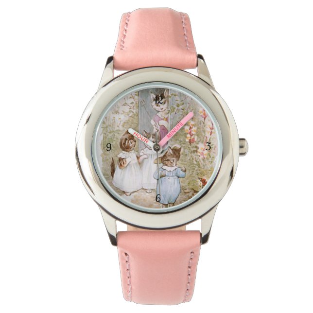 Beatrix Potter Mutter Katze Vintag Armbanduhr (Vorderseite)