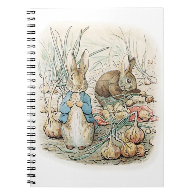 Beatrix Potter Peter Rabbit und Benjamin Bunny Notizblock (Vorderseite)