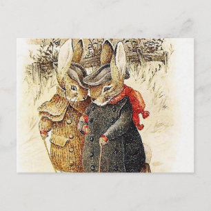 Beatrix Potter - Peter Rabbit Winter Walk Postkarte