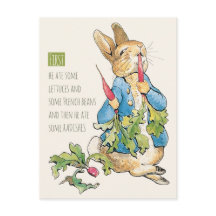 Beatrix Potter Rabbit gorging auf Radieschen CC111