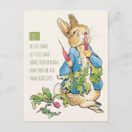 Beatrix Potter Rabbit gorging auf Radieschen CC111 Postkarte