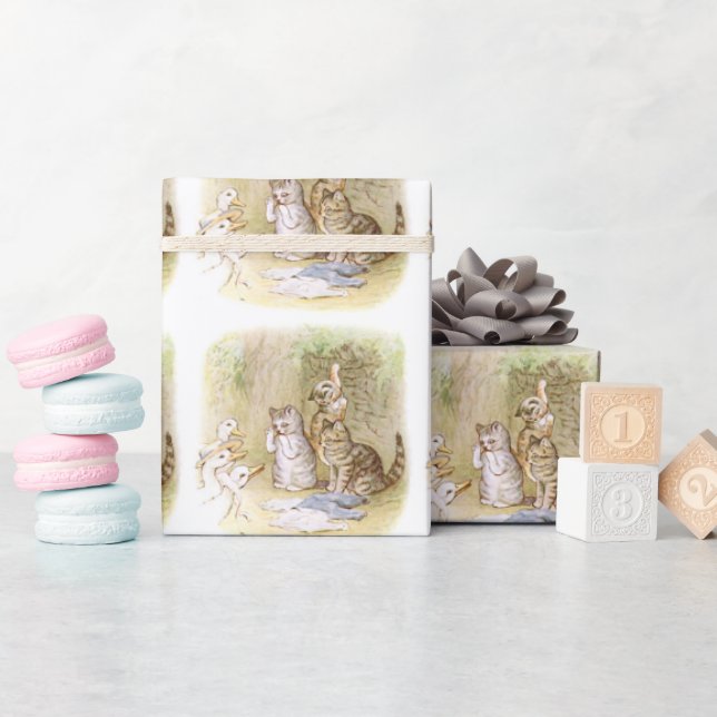 Beatrix Potter Tom Kitten Vintag Art Geschenkpapier (Babyparty)