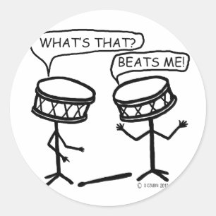 Beats Me Runder Aufkleber