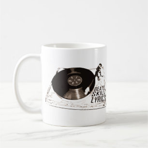 BEATS SKILL TEXTE RECORD PLAYER KAFFEETASSE