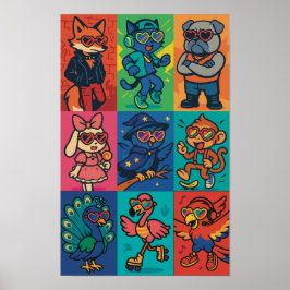 Beats und Tiere Poster