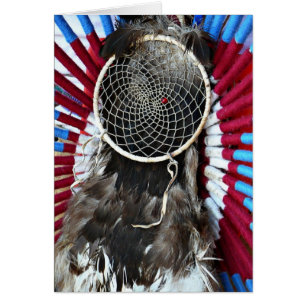 Beau Amérindien Catcher de rêve Rouge Bleu