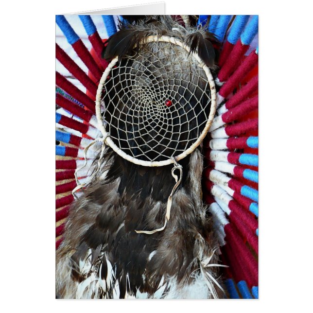 Beau amérindien Catcher de rêve rouge bleu (Devant)