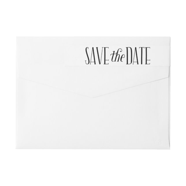 Beau Amour Sauvez La Date Wraparound Étiquette (Dos)