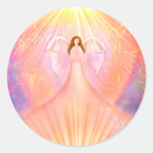 Beau Ange Gardien Stickers violet rose