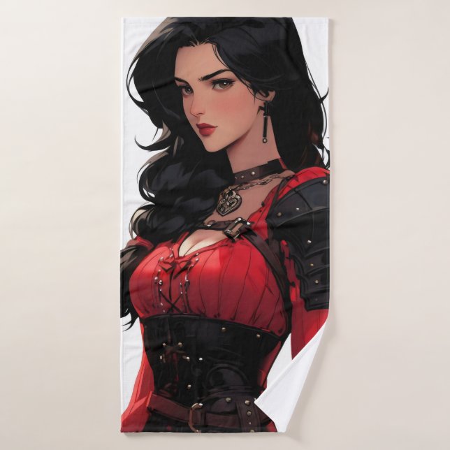 Beau Anime Femme Imaginaire (Serviette de bain)