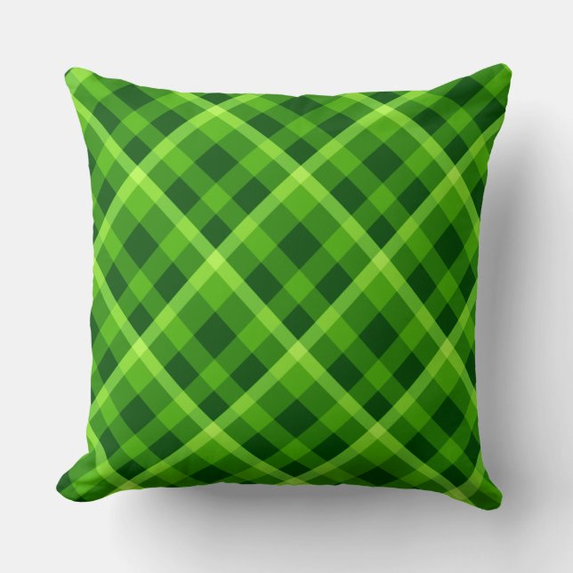 Beau arbre vert Plaid Big Throw Oreiller (Recto)