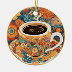 Beau Art Moderne Coffee Cup Ornement