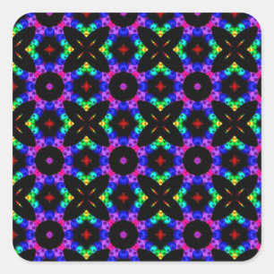 Beau Autocollant Carré Motif rétro