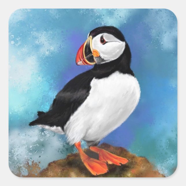 Beau Autocollant de Puffin Atlantique (Devant)