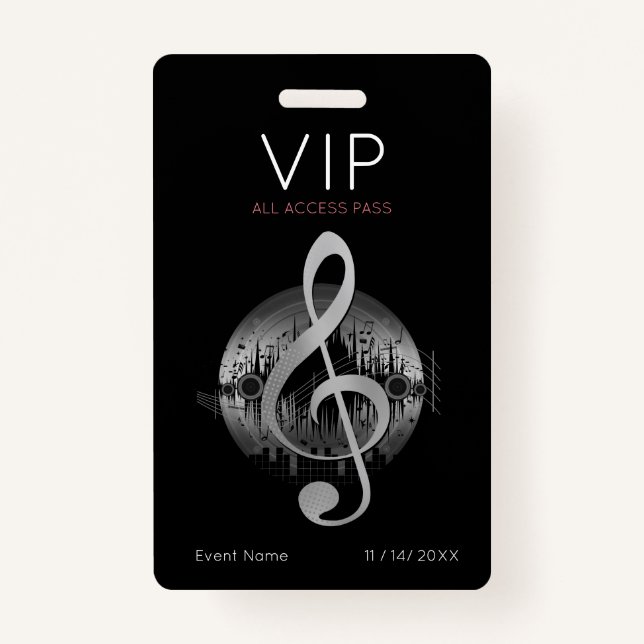 Beau badge d'accès Tune VIP (Devant)