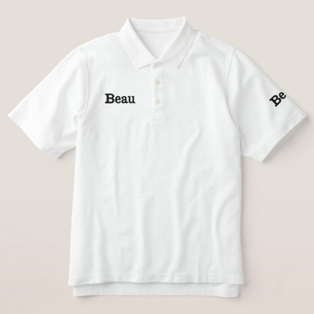 Beau bestickte Mans Vorname (Design Vorderseite)