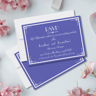 Beau bleu - Site Mariage Carte RSVP