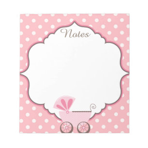 Beau bloc-notes de coutume de baby shower