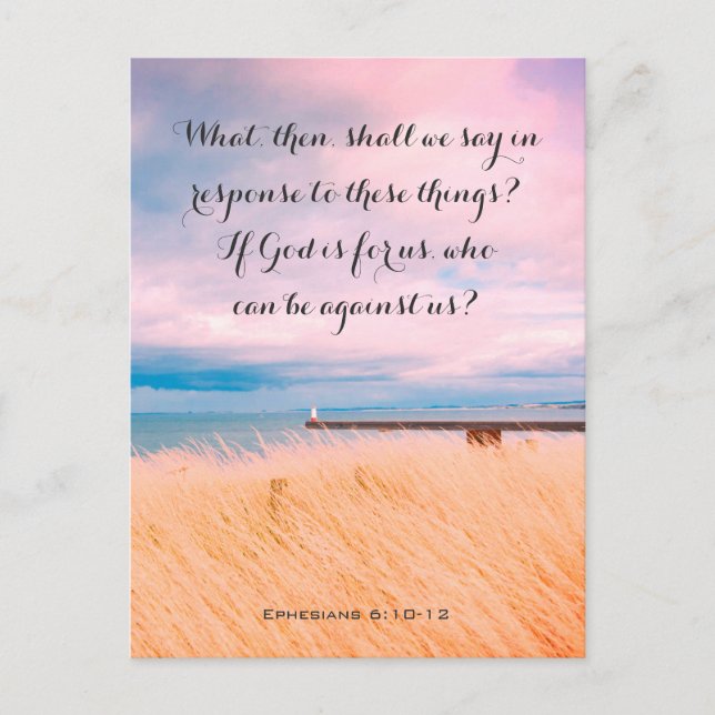 Beau bord de mer en Angleterre, carte chrétienne. (Devant)