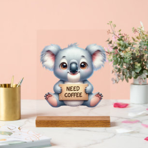 Beau bureau besoin de café koala ours